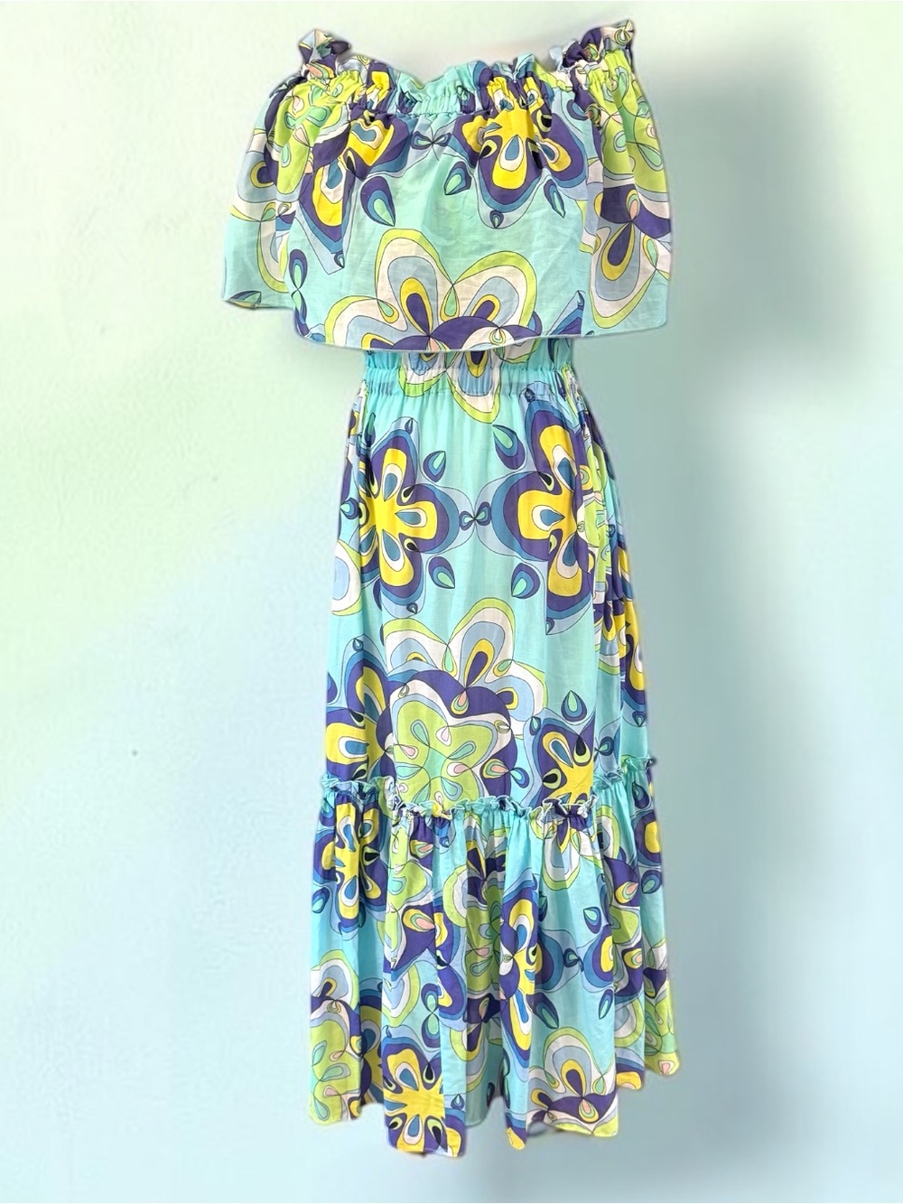 New! VILEBREQUIN Off The Shoulder Maxi Dress Size Small